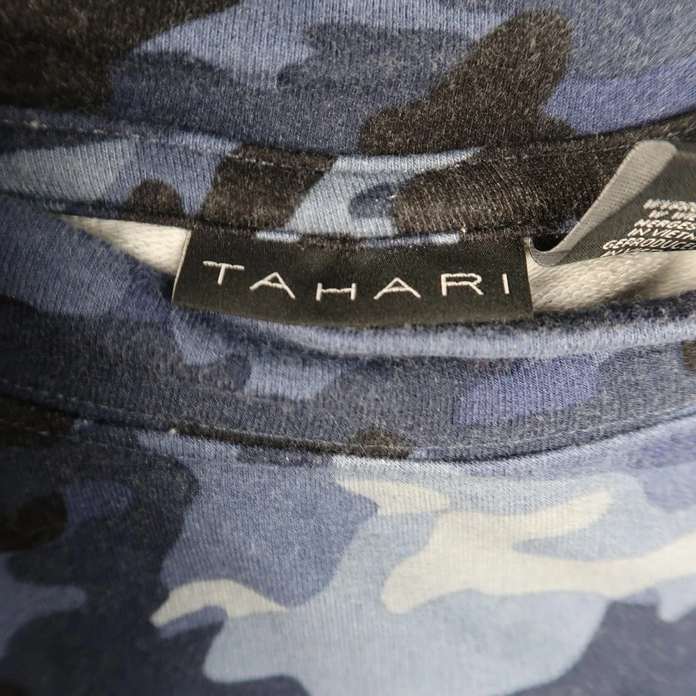 Tahari‎ Sweater Mens Medium Camouflage Pullover Crewneck Camo Long Sleeve